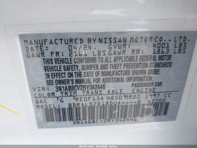 Nissan Sentra Sv Xtronic Cvt 2024 3N1AB8CV2RY342446 Image 9