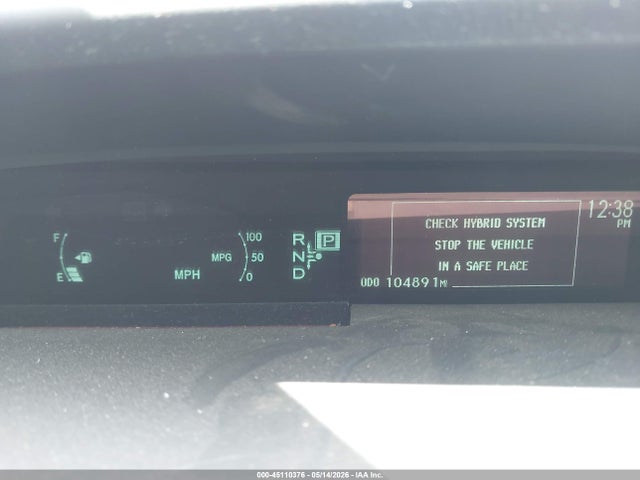 2012 Toyota Prius Two მანქანა იყიდება აუქციონზე, vin: JTDKN3DU2C1581797, აუქციონის ნომერი: 45110376