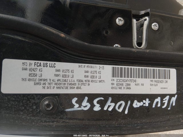 Chrysler 300 300s 2015 2C3CCAGG4FH787248 Image 9