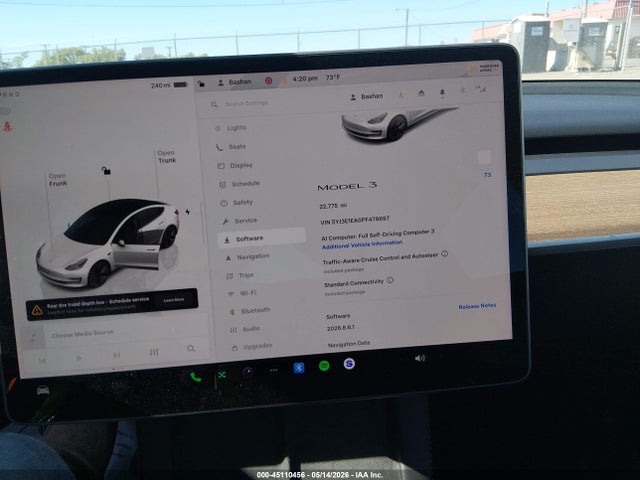 Aukcja sprzedaży 2023 Tesla Model 3 Rear-wheel Drive, vin: 5YJ3E1EA0PF479697, numer aukcji: 45110456