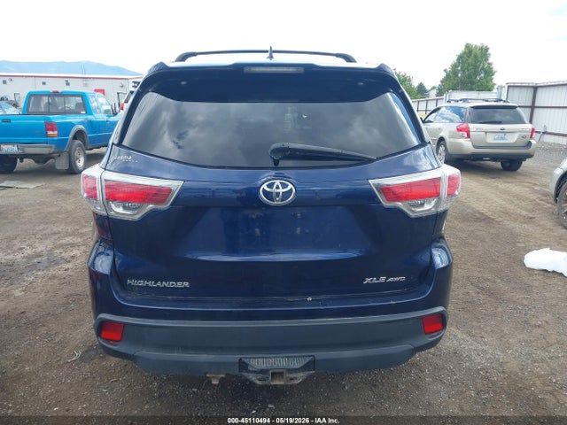 Aukcja sprzedaży 2016 Toyota Highlander Xle V6, vin: 5TDJKRFH0GS242875, numer aukcji: 45110494
