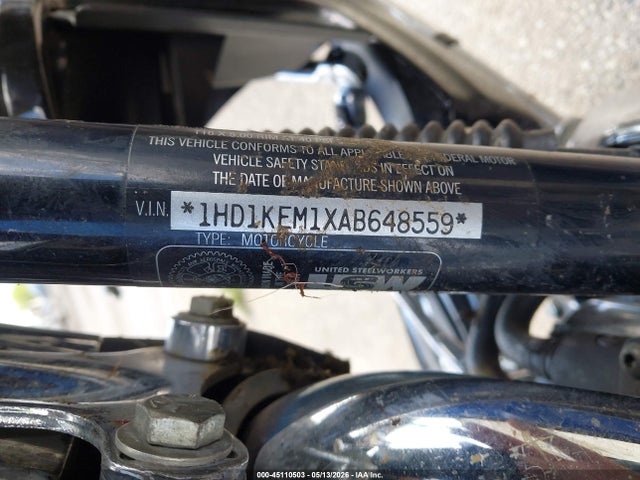 Продаж на аукціоні авто 2010 Harley-davidson Flhtk, vin: 1HD1KEM1XAB648559, номер лоту: 45110503