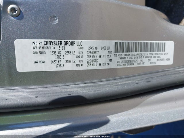 Aukcja sprzedaży 2013 Dodge Grand Caravan American Value Pkg, vin: 2C4RDGBG9DR765251, numer aukcji: 45110508