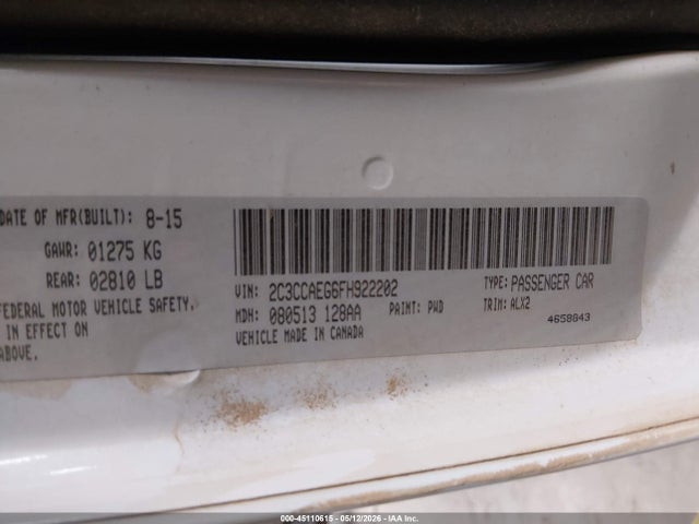 Chrysler 300C 2015 2C3CCAEG6FH922202 Image 9