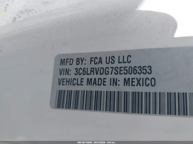 Продаж на аукціоні авто 2025 Ram Promaster 2500 Tradesman High Roof 159 Wb W/pass Seat, vin: 3C6LRVDG7SE506353, номер лоту: 45110849