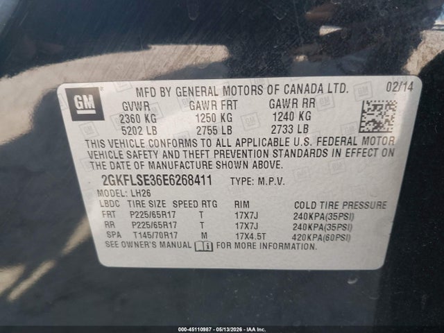 GMC Terrain Slt-1 2014 2GKFLSE36E6268411 Image 9