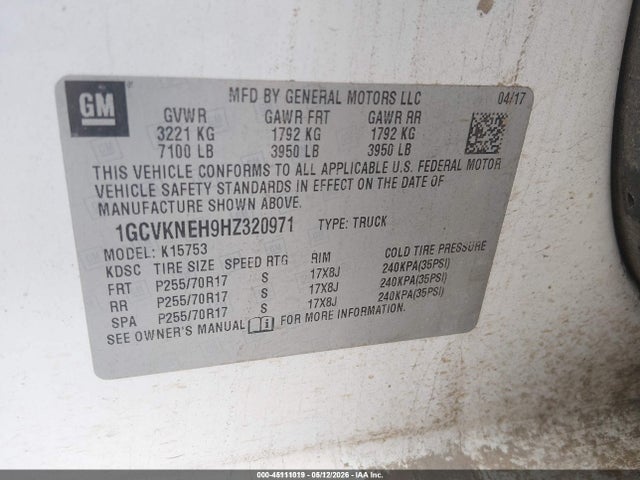 Chevrolet Silverado 1500 Wt 2017 1GCVKNEH9HZ320971 Image 9