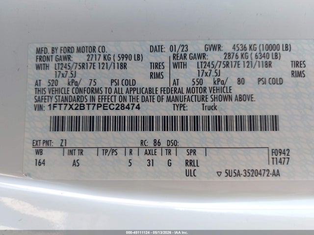 Ford F-250 Xl 2023 1FT7X2BT7PEC28474 Image 9