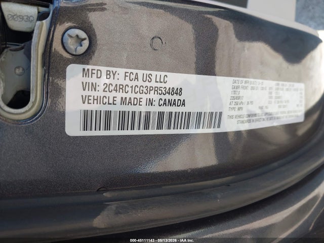 Продажа на аукционе авто 2023 Chrysler Voyager Lx, vin: 2C4RC1CG3PR534848, номер лота: 45111143