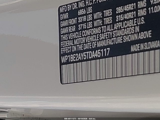 Продаж на аукціоні авто 2026 Porsche Cayenne E-hybrid Coupe, vin: WP1BE2AY5TDA45117, номер лоту: 45111273