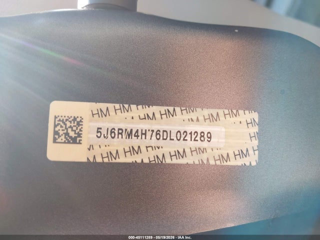 45111289 :رقم المزاد ، 5J6RM4H76DL021289 vin ، 2013 Honda Cr-v Ex-l مزاد بيع
