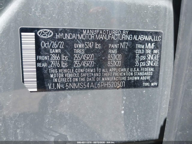 Hyundai Santa Fe Calligraphy 2023 5NMS54AL6PH520501 Image 9