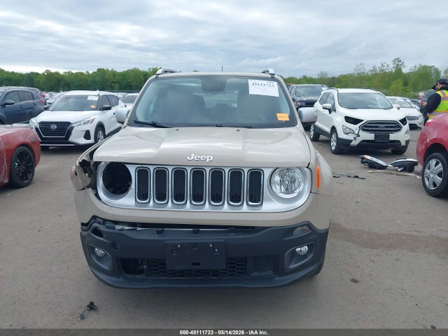 Продаж на аукціоні авто 2016 Jeep Renegade Limited, vin: ZACCJBDT3GPD35865, номер лоту: 45111723