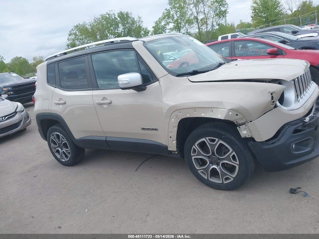 Продаж на аукціоні авто 2016 Jeep Renegade Limited, vin: ZACCJBDT3GPD35865, номер лоту: 45111723