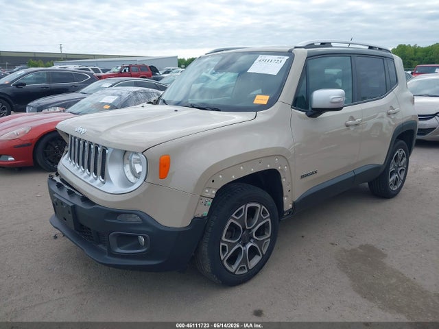 Продаж на аукціоні авто 2016 Jeep Renegade Limited, vin: ZACCJBDT3GPD35865, номер лоту: 45111723