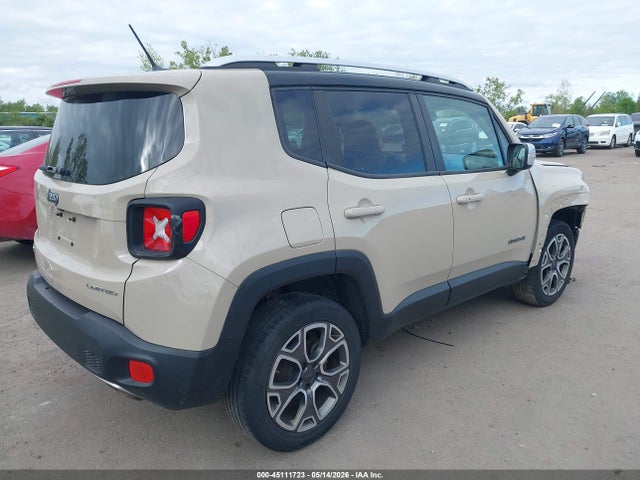 Продаж на аукціоні авто 2016 Jeep Renegade Limited, vin: ZACCJBDT3GPD35865, номер лоту: 45111723