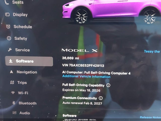2023 Tesla Model X Dual Motor All-wheel Drive/standard Range მანქანა იყიდება აუქციონზე, vin: 7SAXCBE52PF429113, აუქციონის ნომერი: 45111913