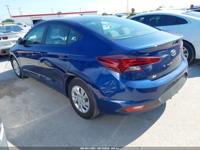 2019 Hyundai Elantra Se მანქანა იყიდება აუქციონზე, vin: 5NPD74LF4KH496317, აუქციონის ნომერი: 45111924