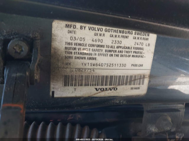 Продаж на аукціоні авто 2005 Volvo V70 2.4, vin: YV1SW640752511330, номер лоту: 45111923