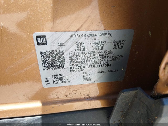 Продаж на аукціоні авто 2024 Buick Envista Preferred Fwd, vin: KL47LAE27RB118094, номер лоту: 45111964