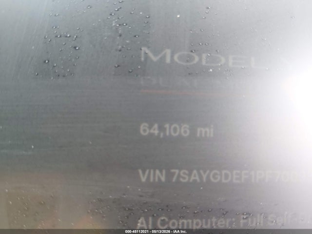 Продаж на аукціоні авто 2023 Tesla Model Y Performance Dual Motor All-wheel Drive, vin: 7SAYGDEF1PF700983, номер лоту: 45112021