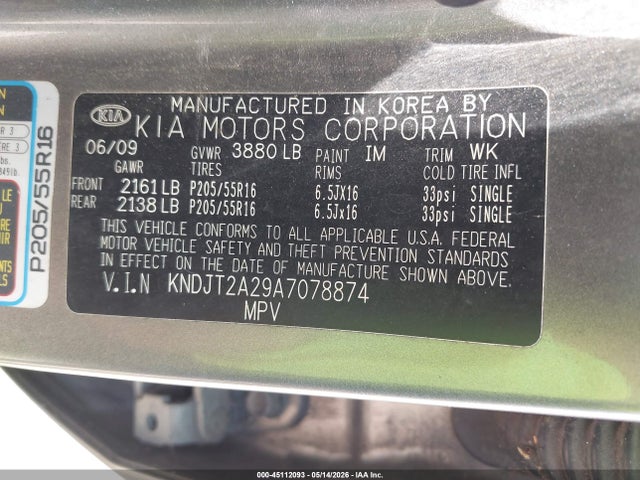 Aukcja sprzedaży 2010 Kia Soul +, vin: KNDJT2A29A7078874, numer aukcji: 45112093