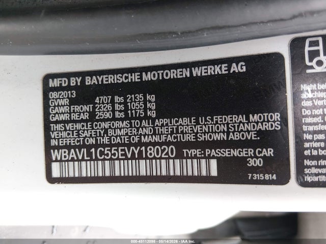 Продаж на аукціоні авто 2014 Bmw X1 Xdrive28i, vin: WBAVL1C55EVY18020, номер лоту: 45112098