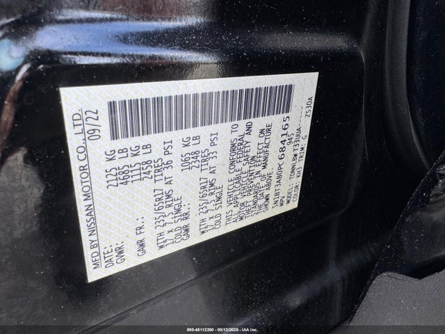 2023 Nissan Rogue S Intelligent Awd მანქანა იყიდება აუქციონზე, vin: 5N1BT3AB0PC684165, აუქციონის ნომერი: 45112260