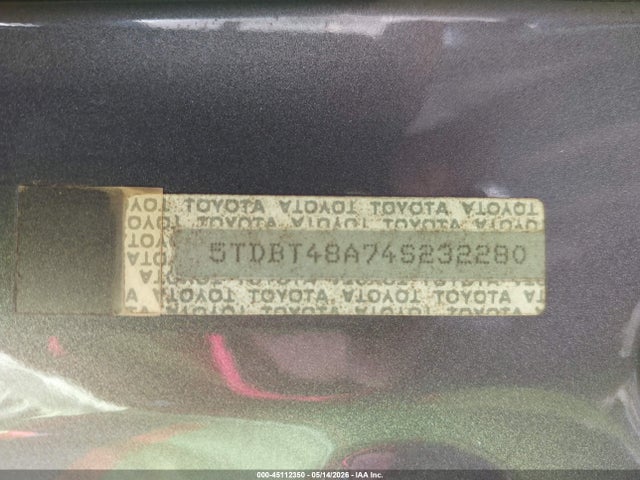 Aukcja sprzedaży 2004 Toyota Sequoia Limited V8, vin: 5TDBT48A74S232280, numer aukcji: 45112350