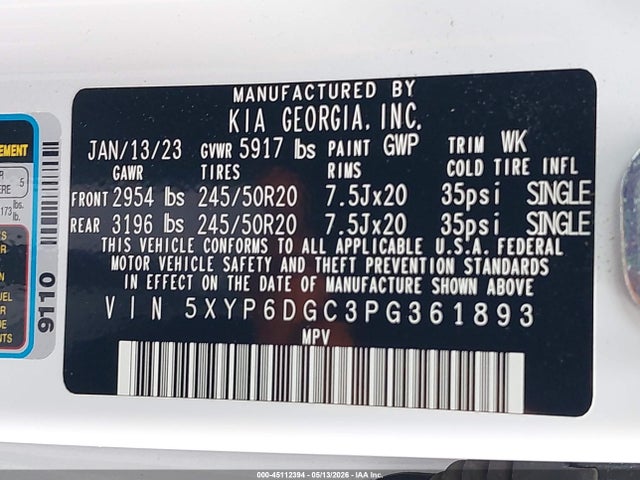 KIA Telluride S 2023 5XYP6DGC3PG361893 Image 9
