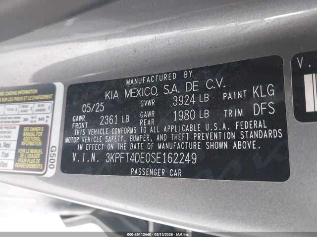 KIA K4 Lxs 2025 3KPFT4DE0SE162249 Image 9
