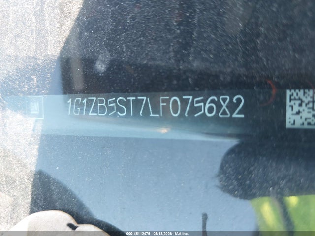 Продажа на аукционе авто 2020 Chevrolet Malibu Fwd Ls, vin: 1G1ZB5ST7LF075682, номер лота: 45112475