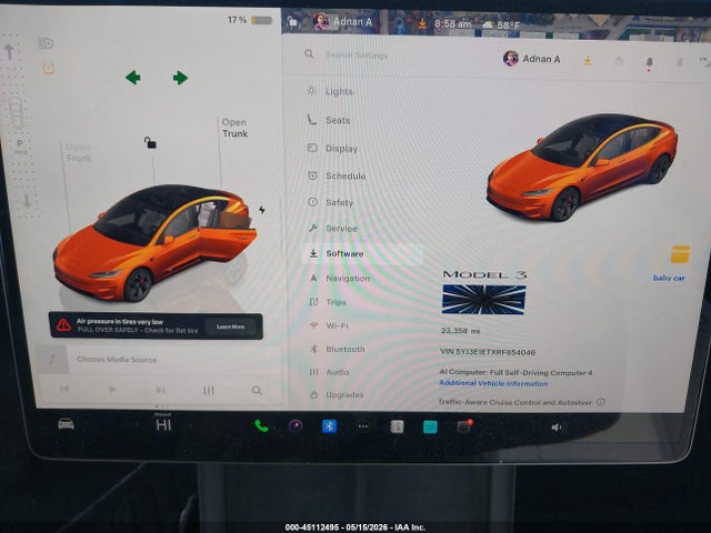 Tesla Model 3 Performance All-wheel Drive 2024 5YJ3E1ETXRF854046 Image 18