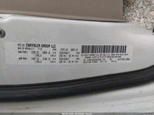 Продаж на аукціоні авто 2014 Chrysler Town & Country Touring, vin: 2C4RC1BG3ER438300, номер лоту: 45112522