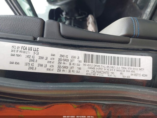 2019 Jeep Grand Cherokee Upland 4x4 მანქანა იყიდება აუქციონზე, vin: 1C4RJFAGXKC544753, აუქციონის ნომერი: 45112583