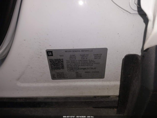 Продаж на аукціоні авто 2021 Chevrolet Traverse Fwd Lt Cloth, vin: 1GNERGKW5MJ173137, номер лоту: 45112747
