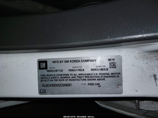 Chevrolet Spark Ev 1lt 2016 KL8CK6S00GC649581 Image 9