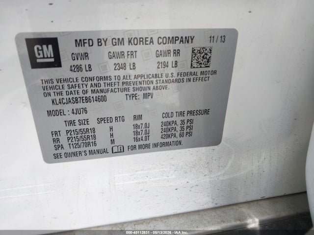 Buick Encore 2014 KL4CJASB7EB614600 Image 9