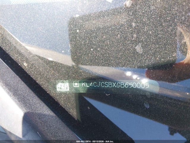 45112974 :رقم المزاد ، KL4CJCSBXGB650005 vin ، 2016 Buick Encore Leather مزاد بيع