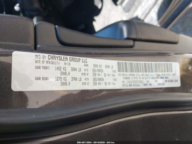 Продажа на аукционе авто 2014 Jeep Grand Cherokee Altitude, vin: 1C4RJFAG3EC496811, номер лота: 45113004