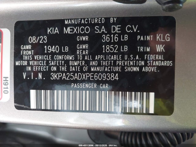 KIA Rio 5-door S 2023 3KPA25ADXPE609384 Image 9