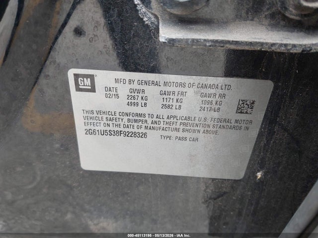 Продаж на аукціоні авто 2015 Cadillac Xts W20 Livery Package, vin: 2G61U5S38F9228326, номер лоту: 45113195
