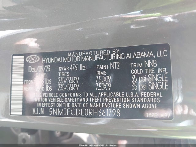 Hyundai TUCSON SEL 2024 5NMJFCDE0RH361798 Image 9
