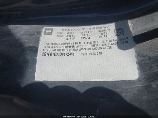 Aukcja sprzedaży 2013 Chevrolet Camaro 1lt, vin: 2G1FB1E38D9172441, numer aukcji: 45113440