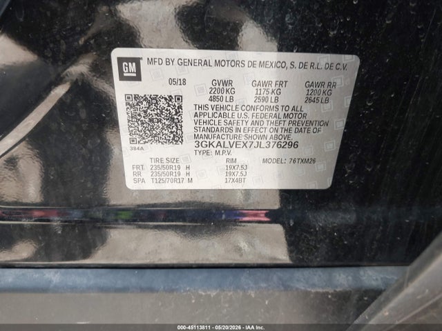 GMC Terrain Slt 2018 3GKALVEX7JL376296 Image 9