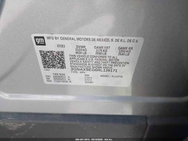 Aukcja sprzedaży 2024 Chevrolet Equinox Awd Ls, vin: 3GNAXSEG6RL139171, numer aukcji: 45113813