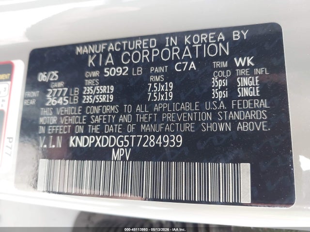 Продаж на аукціоні авто 2026 Kia Sportage Hybrid Sx-prestige, vin: KNDPXDDG5T7284939, номер лоту: 45113993