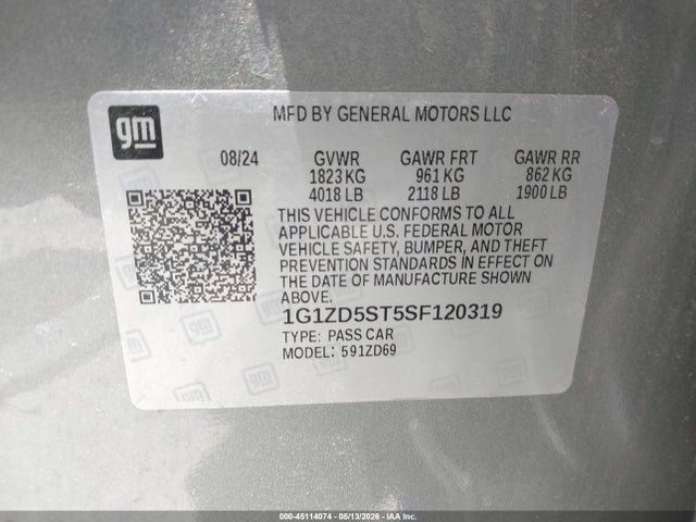 1G1ZD5ST5SF120319 Chevrolet Malibu Fwd 1lt