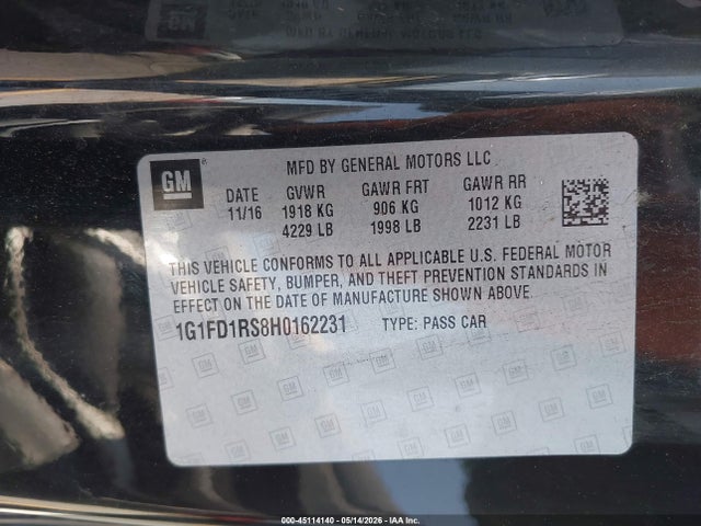 Chevrolet Camaro 2lt 2017 1G1FD1RS8H0162231 Image 9