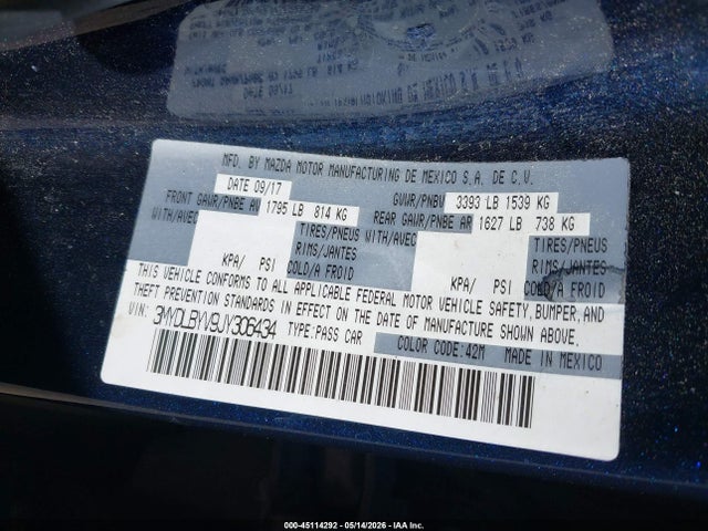 3MYDLBYV9JY306434 Toyota YARIS IA